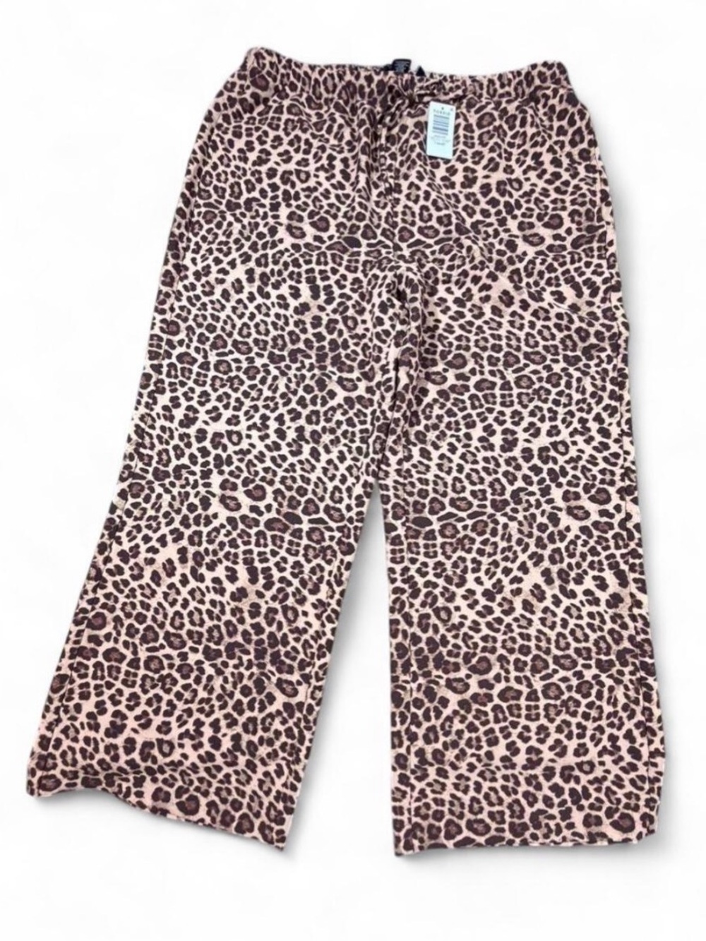 NWT Torrid Leopard Print Flare Pants Size 1 Short Y2K Wide Leg Animal Print
